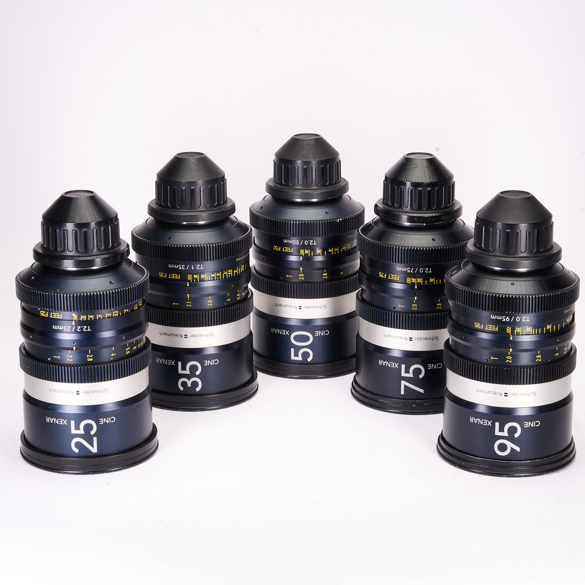 aLENS3302 Schneider Cine Xenar II Lens Set 25mm 35mm 50mm 75mm 95mm with PL Mount &amp; Feet 10.jpg