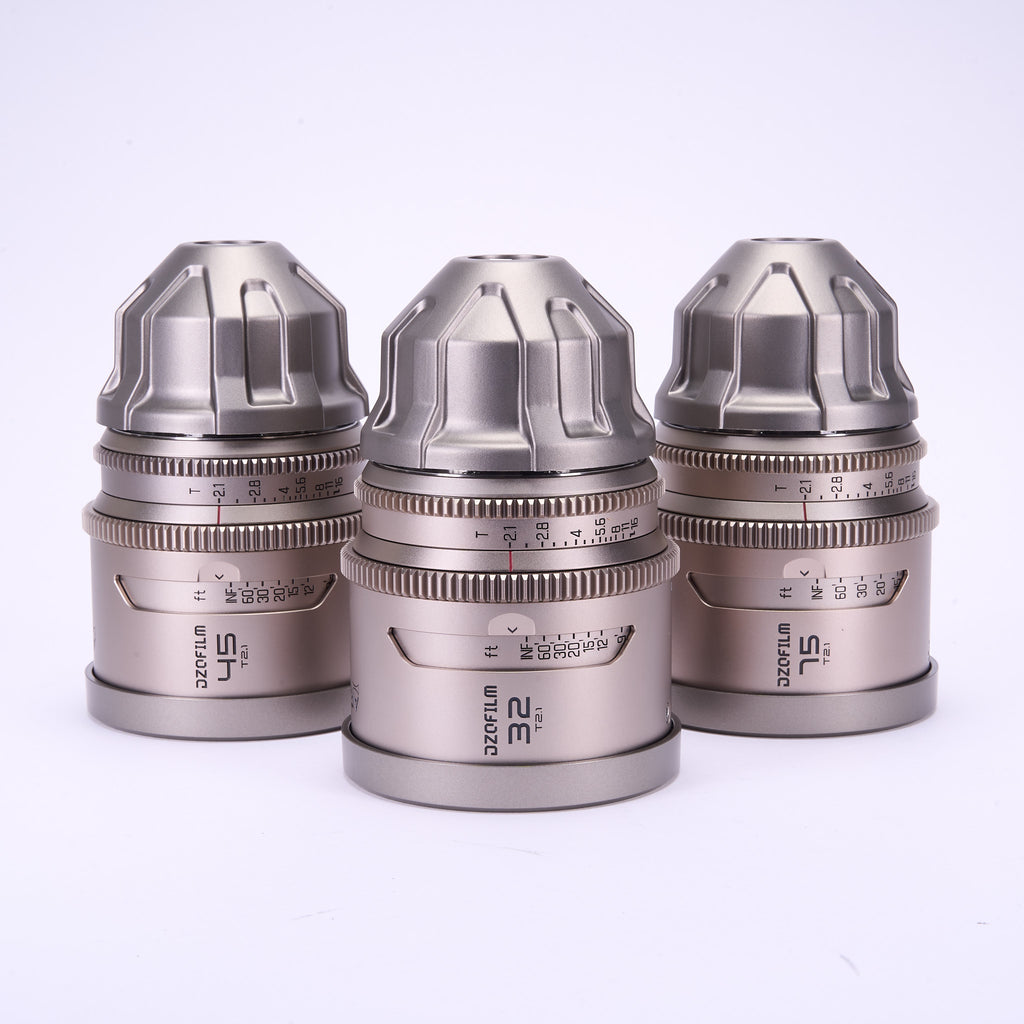 DZOFilm Arcana Anamorphic 32mm 45mm 75mm PL Mount 3 Lens Kit