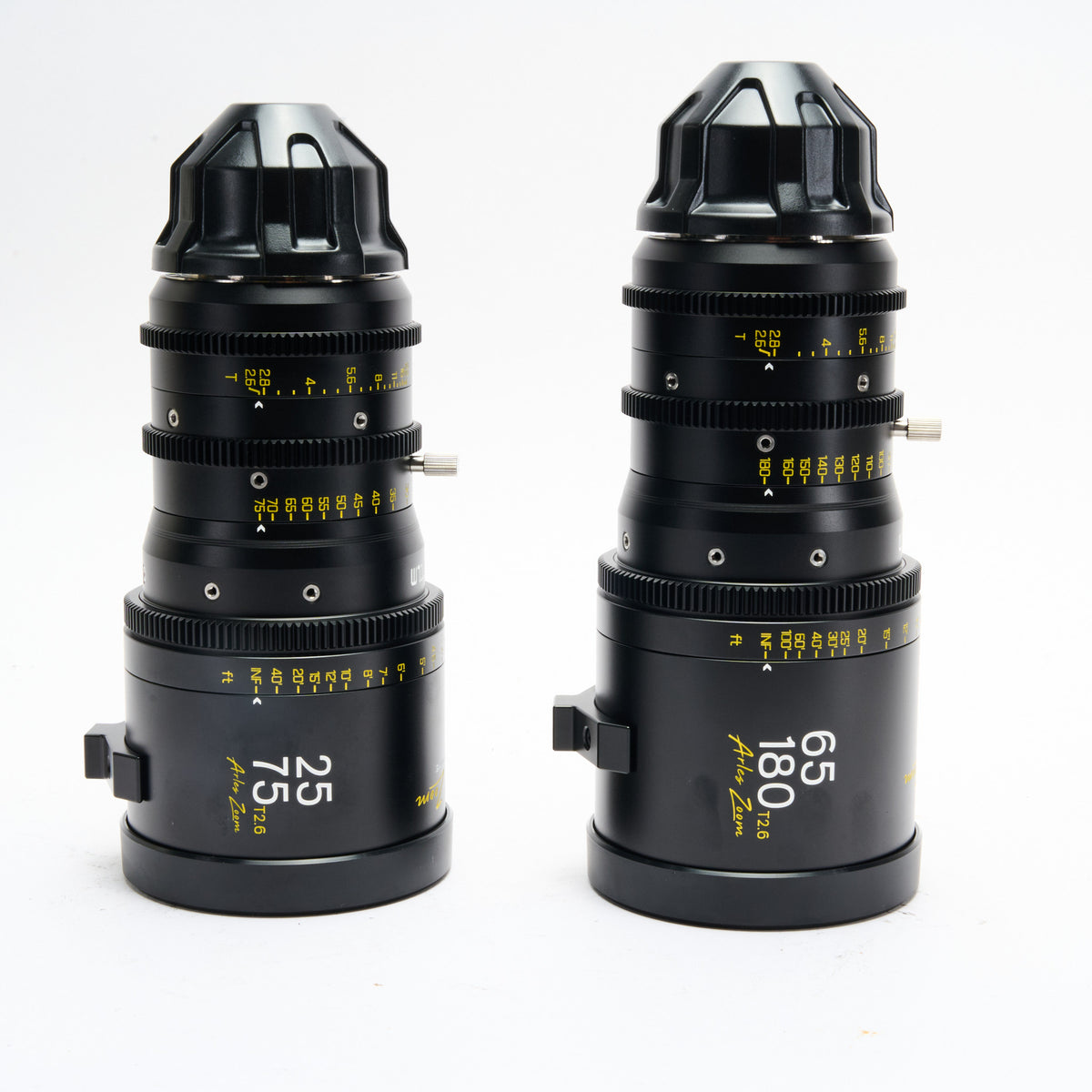 DZOFILM Arles Zooms 25-75/65- 180mm 2 Lens Set PL Mount, Case, Feet