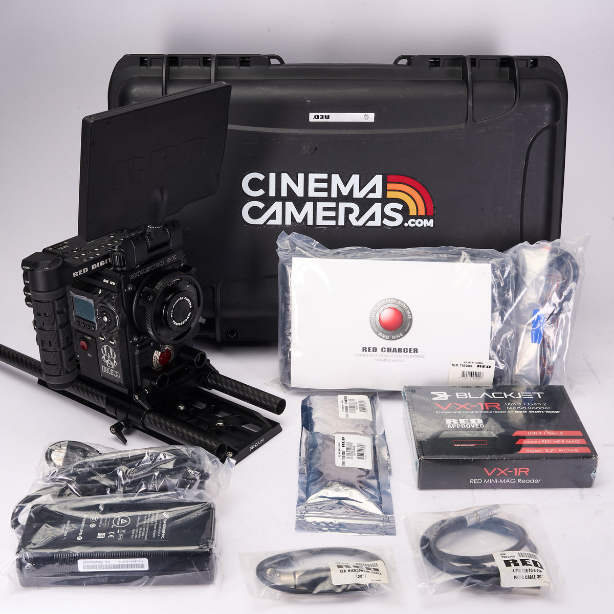 RED Monstro 8K VV Pro Kit 7&quot; Touch Direct, (2x) 480gb Minimags, Reader, I/O Expander, Carbon Fiber Sidekick