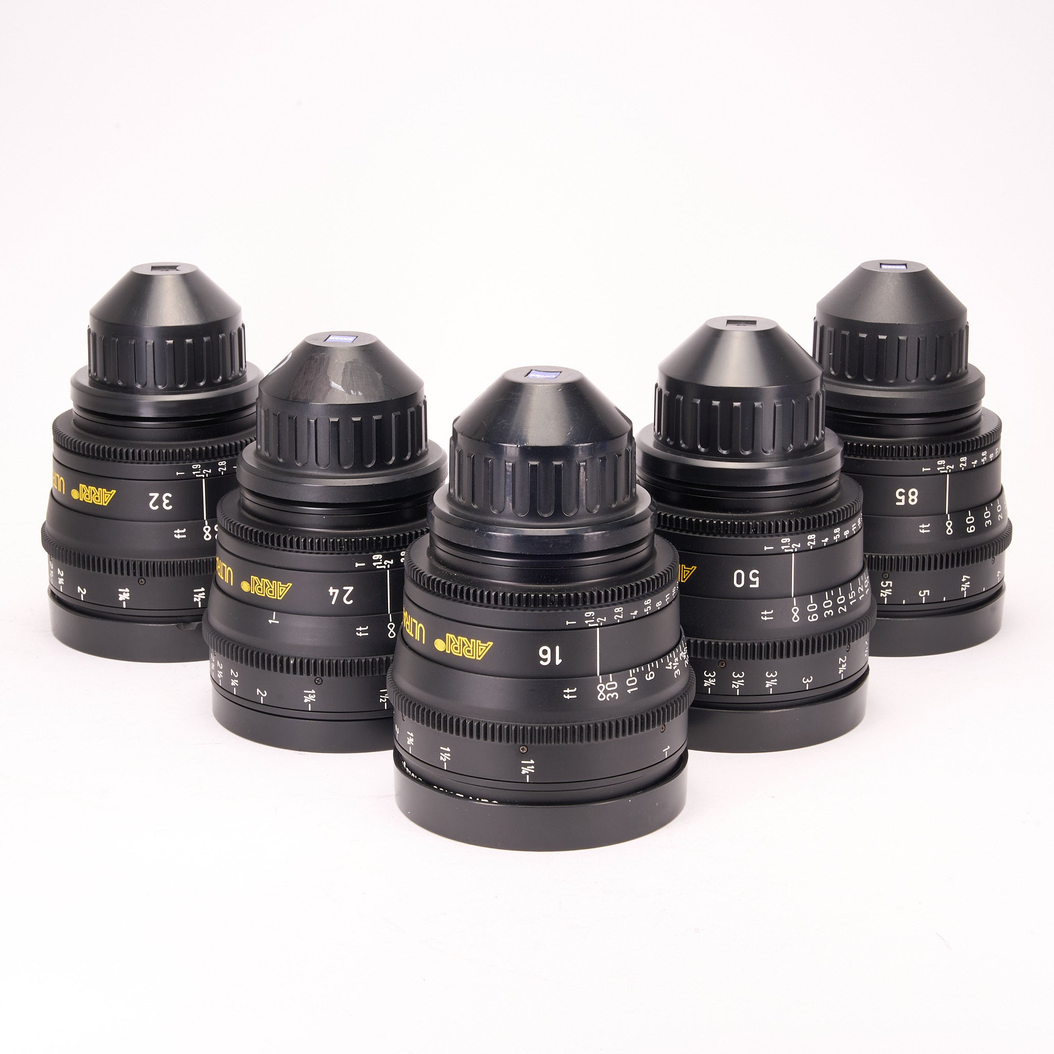 ARRI ZEISS Ultra Primes 16mm 24mm 32mm 50mm 85mm T1.9 with PL